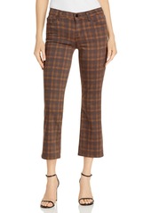 J Brand Selena Plaid Kick Flare Ankle Jeans in Molyneaux - 100% Exclusive