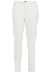 J Brand Woman Alana Cropped Cotton-blend Corduroy Skinny Pants Off-white