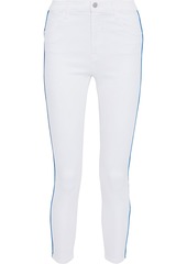 J Brand Woman Alana Cropped High-rise Skinny Jeans White