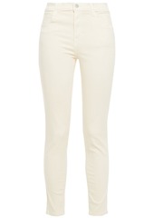 J Brand Woman Tie-dyed High-rise Skinny Jeans Cream