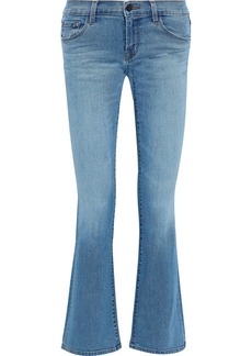J Brand Woman Sallie Faded Mid-rise Bootcut Jeans Mid Denim