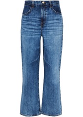 J Brand - Joan cropped faded high-rise wide-leg jeans - Blue - 25