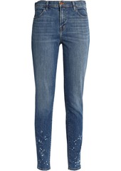 J Brand Woman Maria High-rise Skinny Jeans Mid Denim
