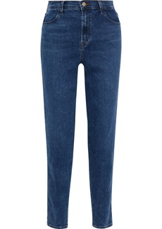 J Brand Woman Mia High-rise Slim-leg Jeans Dark Denim