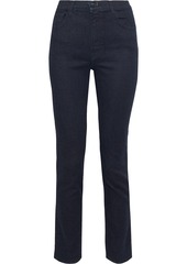 J Brand Woman Ruby High-rise Slim-leg Jeans Dark Denim