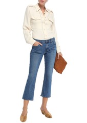 J Brand - Selena frayed faded mid-rise kick-flare jeans - Blue - 30