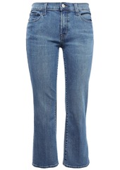 J Brand Woman Selena Bleached Mid-rise Kick-flare Jeans Mid Denim