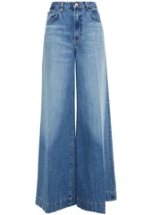 J Brand Woman High-rise Wide-leg Jeans Mid Denim
