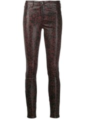 J Brand leopard print skinny trousers