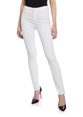 J Brand Maria High-Rise Skinny Jeans, Blanc
