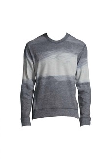 J Brand Men's Print Messer Fleece Sweatshirt In Gray Ombre