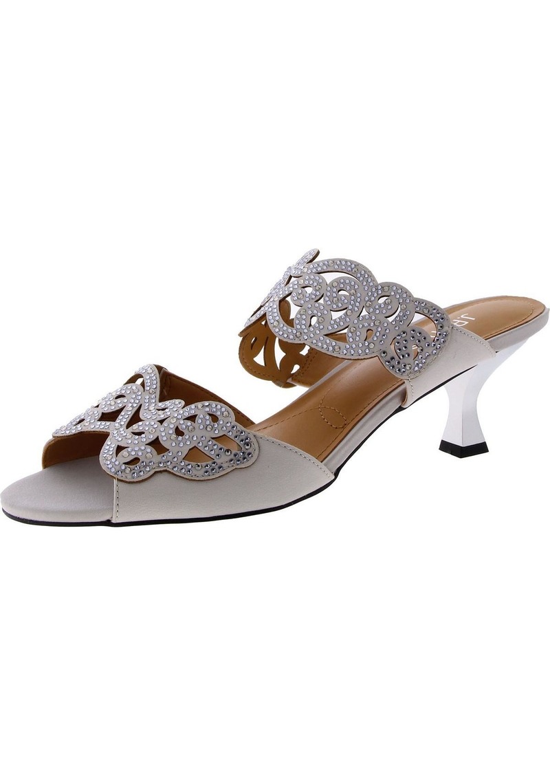 J. Renee Francie Womens Satin Embellished Evening Sandals