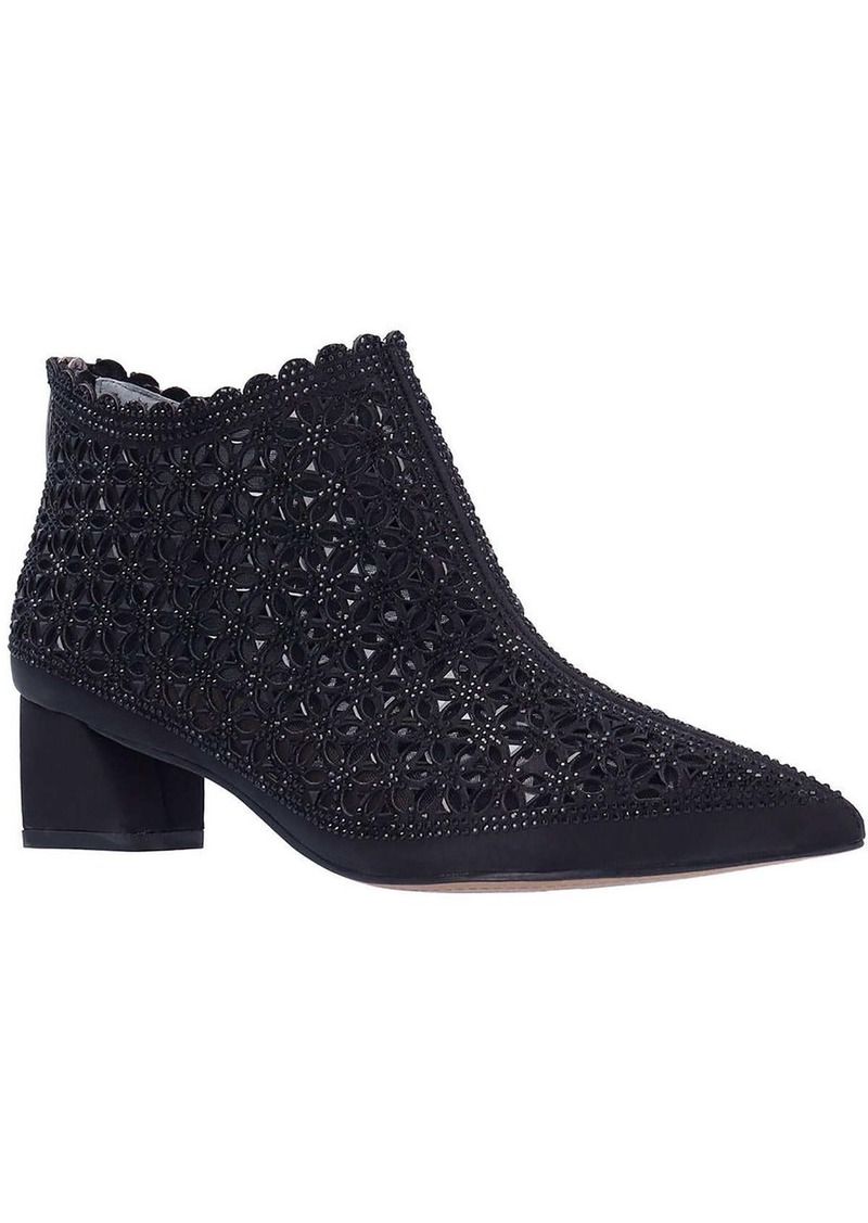 J. Renee Jacinta Womens Satin Ankle Boots