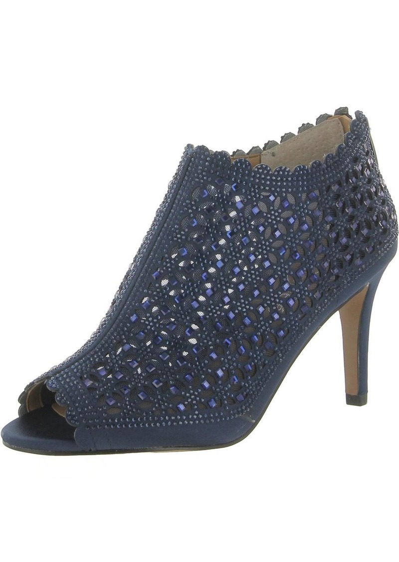 J. Renee Radita Womens Satin Embellished Booties