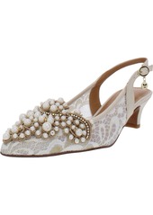 J. Renee Strovanni Womens Embellished Slingback Kitten Heels