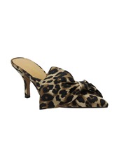 J. Renee Elonna Asymmetrical Bow Pointed Toe Mule in Animal Print Fabric at Nordstrom