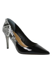 J. Renee Zayd Pointed Toe Pump in Black/White Fabric at Nordstrom