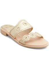 Jack Rogers Caroline Womens Leather Slip-On Slide Sandals