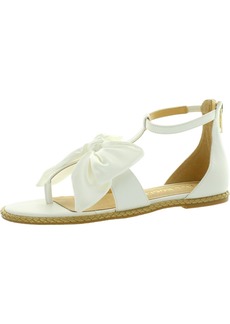 Jack Rogers Heidi Womens Leather Bow T-Strap Sandals