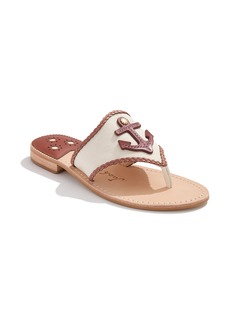 Jack Rogers Anchor Ornament Sandal in Ivory/Luggage at Nordstrom Rack