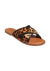 Jack Rogers Sloan Slide Sandal in Leopard Print Leather at Nordstrom