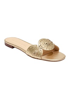 Jack Rogers Women's Ellis Almond Toe Stud Detail Flat Sandals