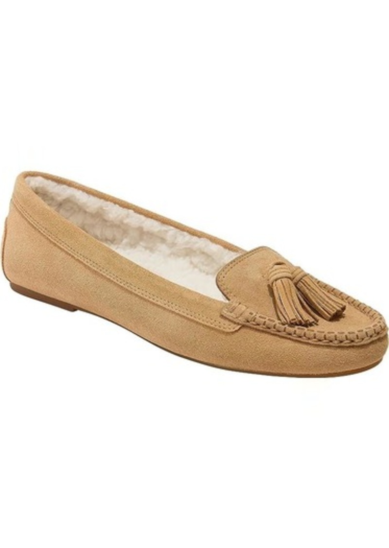 Jack Rogers Melnick Tassel Moccasin Suede Sherpa Lined