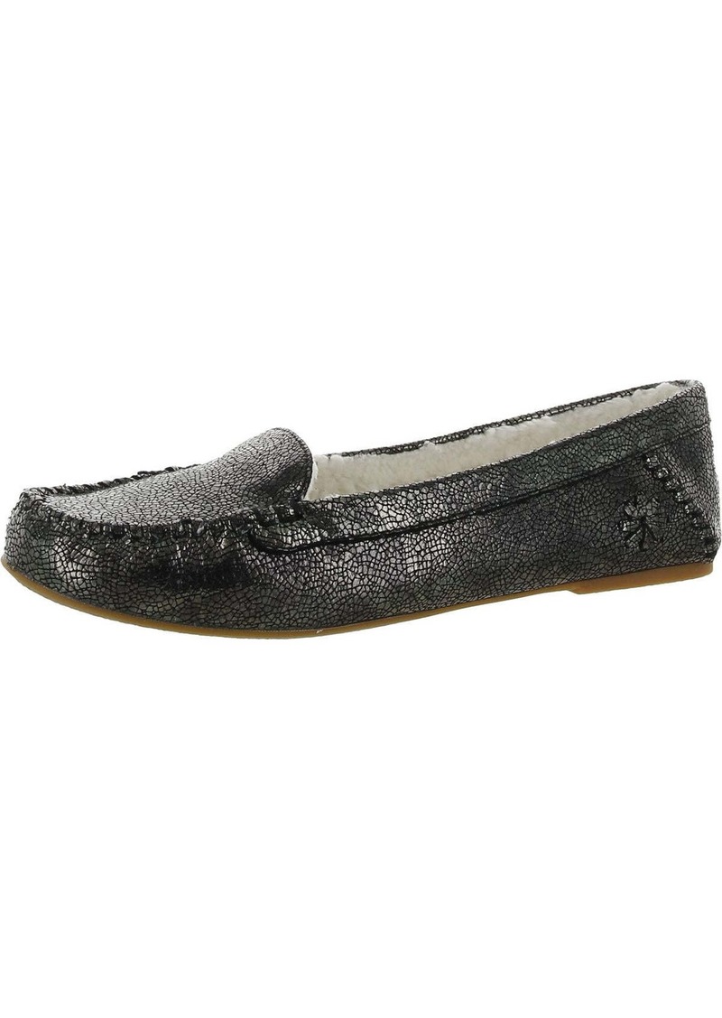 Jack Rogers Millie Womens Leather Sherpa Lined Moccasin Slippers