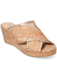 Jack Rogers Sloane Womens Leather Slides Flat Sandals