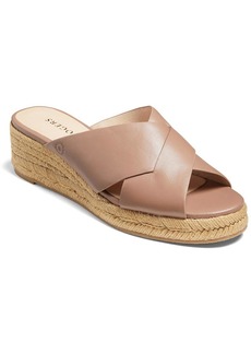 Jack Rogers Slotted Sloan Womens Leather Slip-On Wedge Sandals