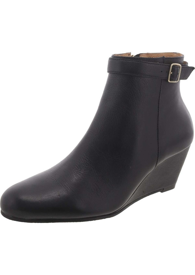 Jack Rogers Willa Wedge Bootie Womens Leather Wedges Mid-Calf Boots