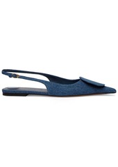 Jacquemus 10mm Duelo P Denim Slingback Flats