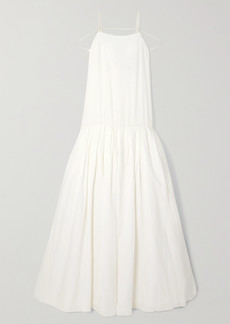 Jacquemus Amour Tie-detailed Linen-jacquard Gown