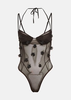 Jacquemus Appliqué mesh bodysuit