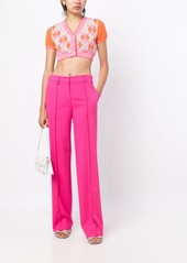 Jacquemus argyle-check-pattern cropped top