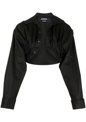 Jacquemus cropped long-sleeve top