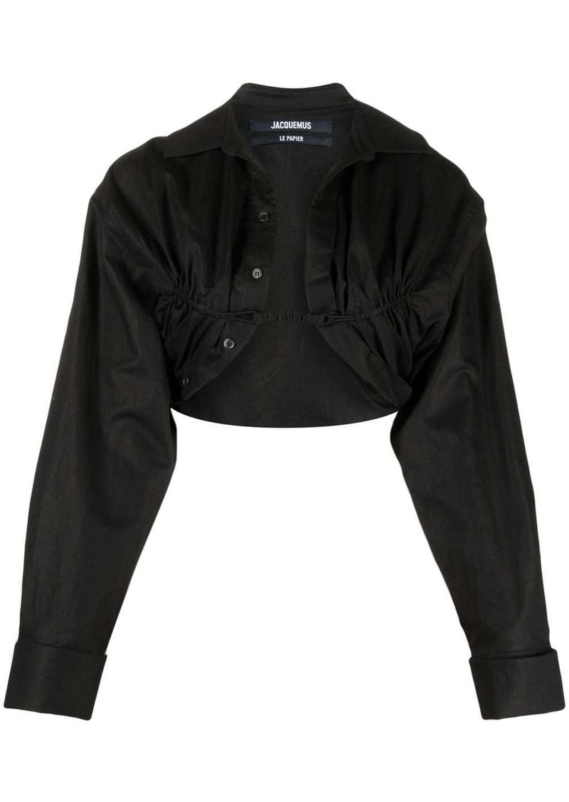 Jacquemus cropped long-sleeve top