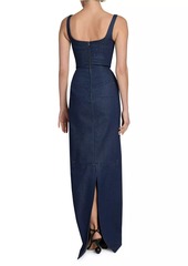 Jacquemus De-Nîmes Denim Column Gown