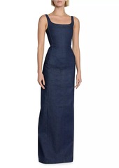 Jacquemus De-Nîmes Denim Column Gown