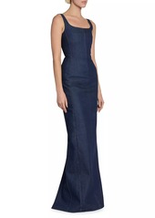 Jacquemus De-Nîmes Denim Column Gown