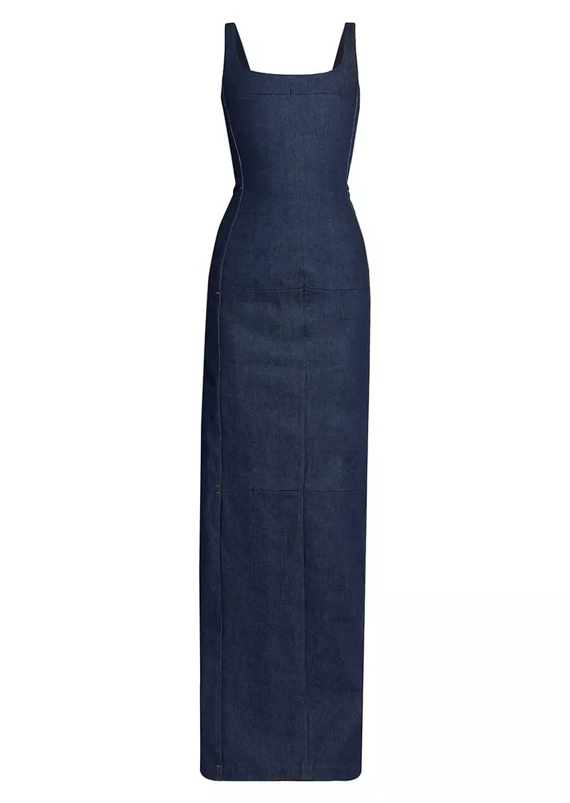 Jacquemus De-Nîmes Denim Column Gown