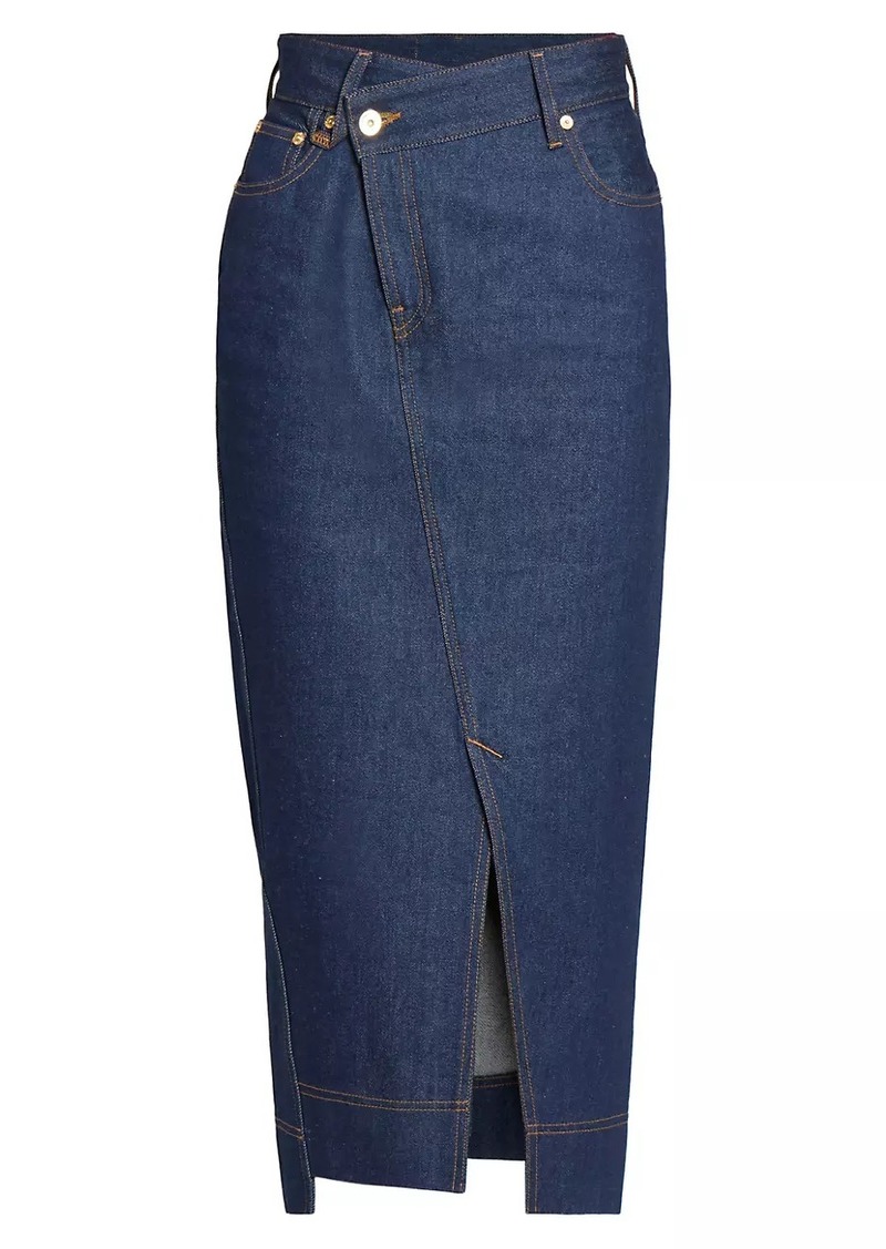 Jacquemus De-Nîmes Denim Midi-Skirt