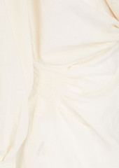 JACQUEMUS - Agui draped cotton mini dress - White - FR 36
