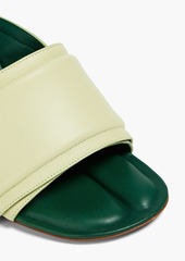 JACQUEMUS - Aqua padded leather mules - Green - EU 36