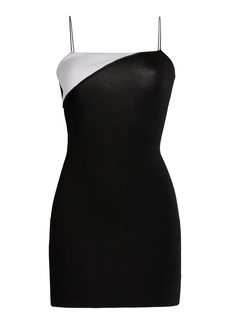 Jacquemus - Aro Asymmetric Fold-Over Mini Dress - Black - FR 34 - Moda Operandi
