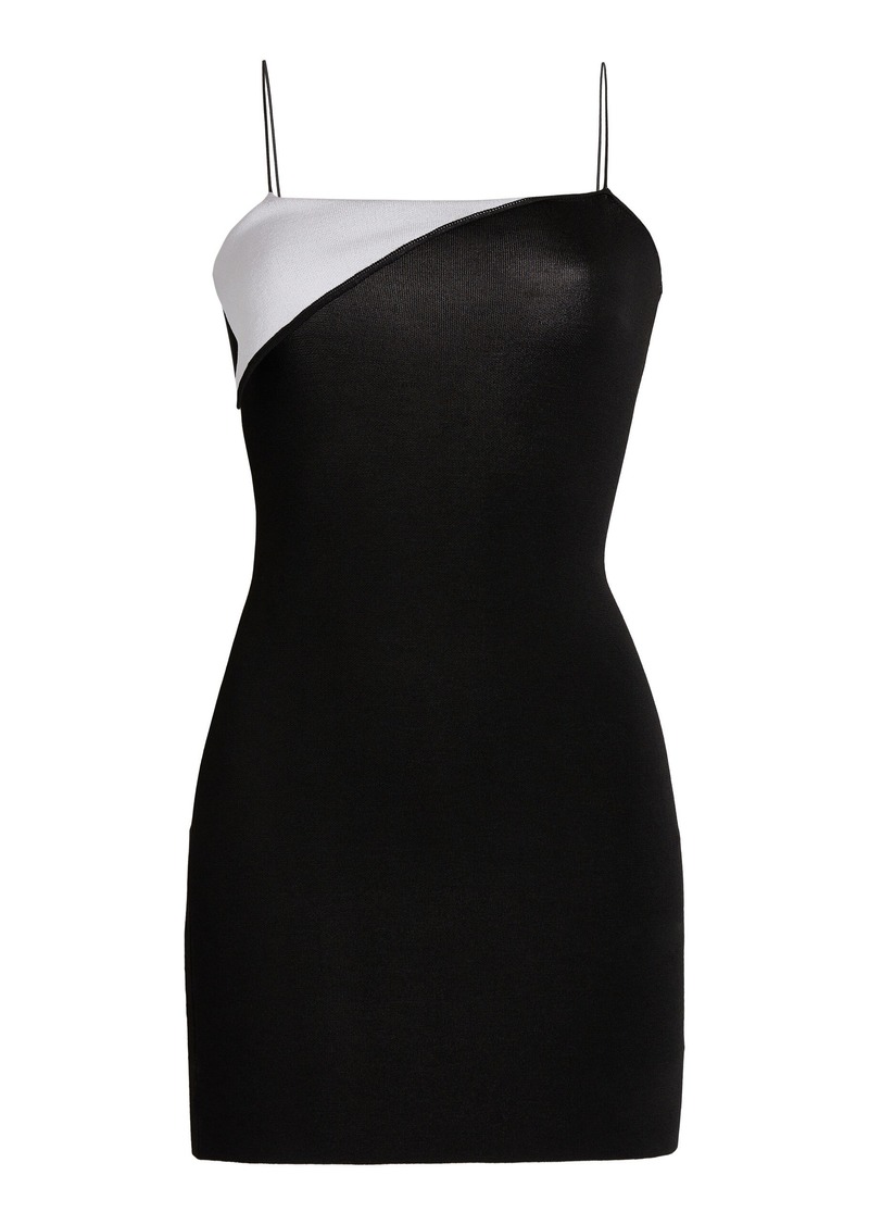 Jacquemus - Aro Asymmetric Fold-Over Mini Dress - Black - FR 36 - Moda Operandi