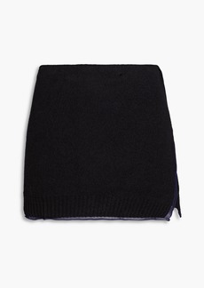 JACQUEMUS - Bagnu cotton-blend bouclé mini wrap skirt - Black - FR 36