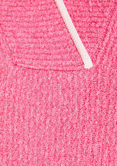 JACQUEMUS - Bagnu open-back cotton-blend terry polo shirt - Neutral - FR 36