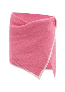 Jacquemus - Bagnu Wrap-front Terry Mini Skirt - Womens - Pink