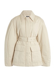 Jacquemus - Bari Cotton-Linen Jacket - Neutral - FR 38 - Moda Operandi